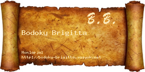 Bodoky Brigitta névjegykártya